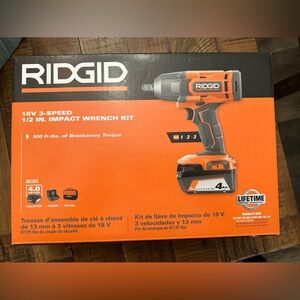 18V Cordless 1/2 in. Impact Wrench Kit with 4.0 Ah Battery and Charger new